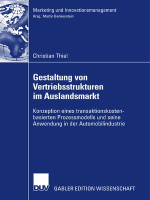 cover image of Gestaltung von Vertriebsstrukturen im Auslandsmarkt